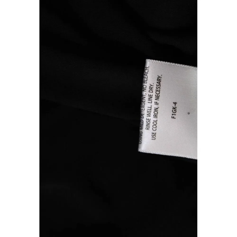 Eileen Fisher Women's Cowl Neck Short Sleeves Mini Shift Dress Black Size 2X